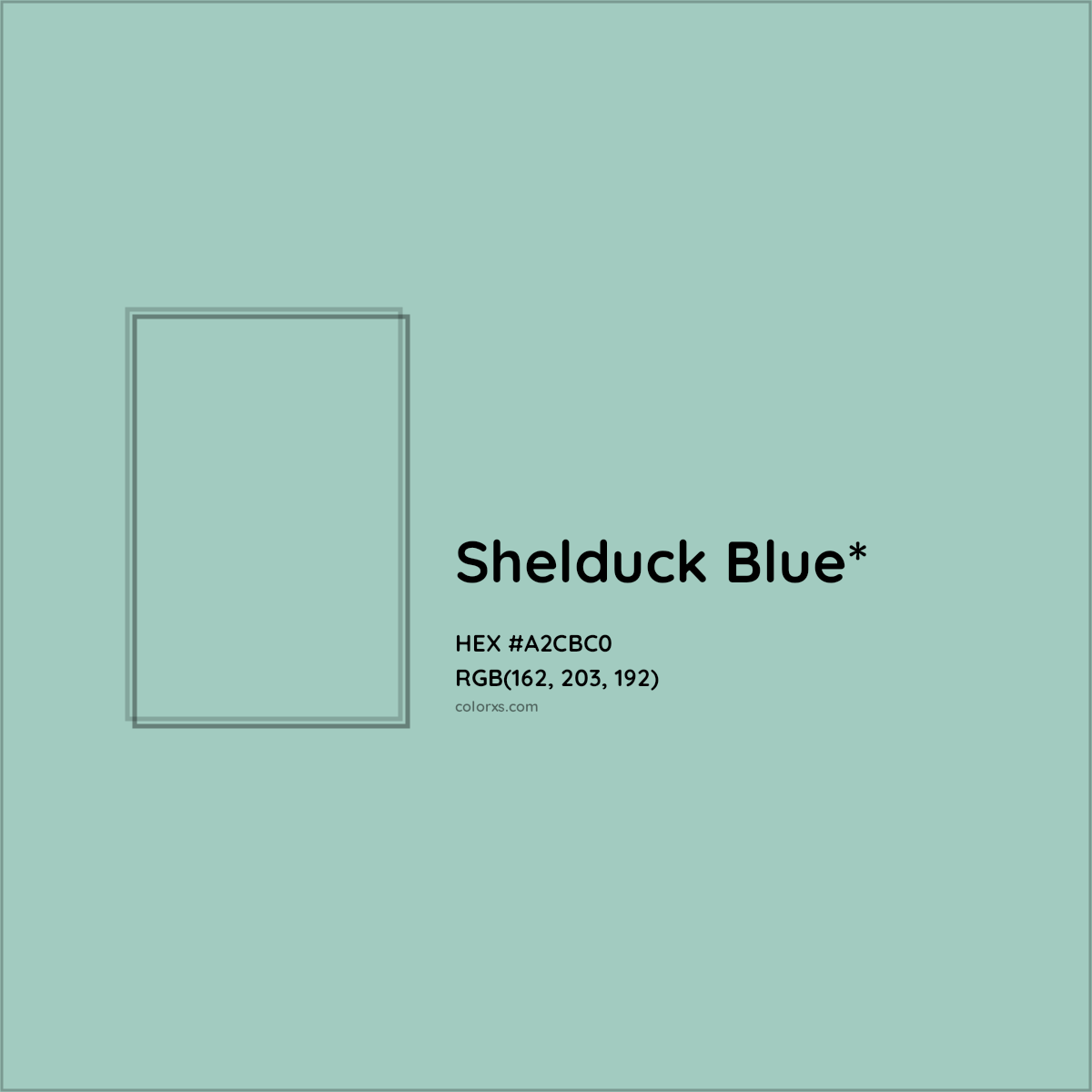 HEX #A2CBC0 Color Name, Color Code, Palettes, Similar Paints, Images