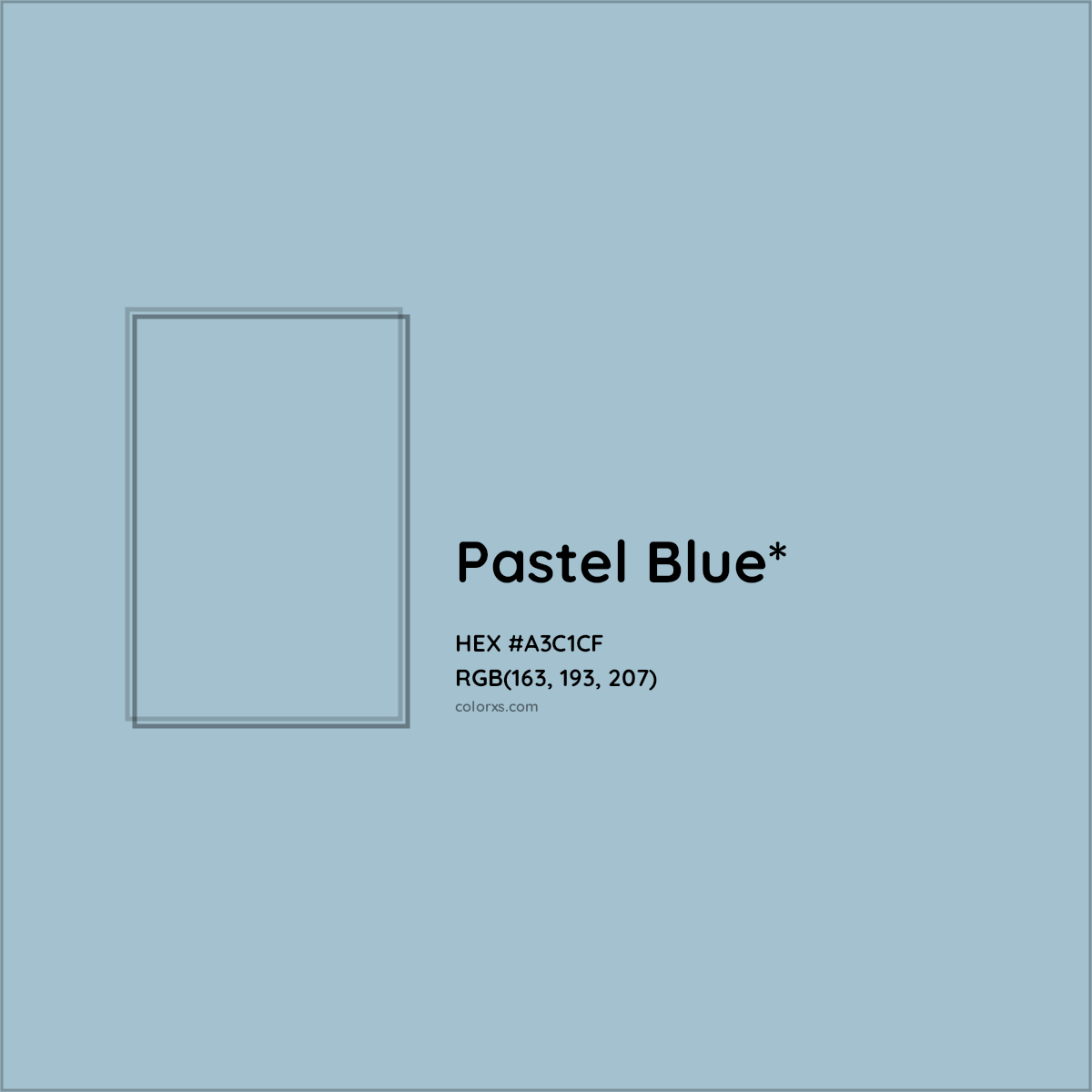 HEX #A3C1CF Color Name, Color Code, Palettes, Similar Paints, Images