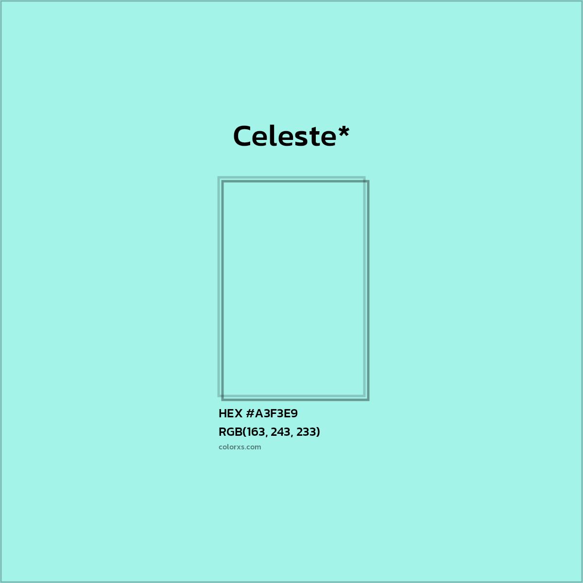 HEX #A3F3E9 Color Name, Color Code, Palettes, Similar Paints, Images