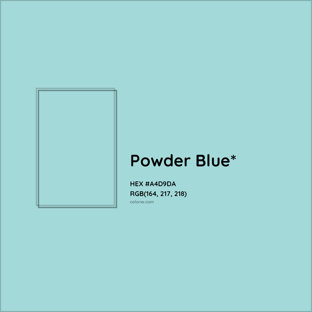 HEX #A4D9DA Color Name, Color Code, Palettes, Similar Paints, Images