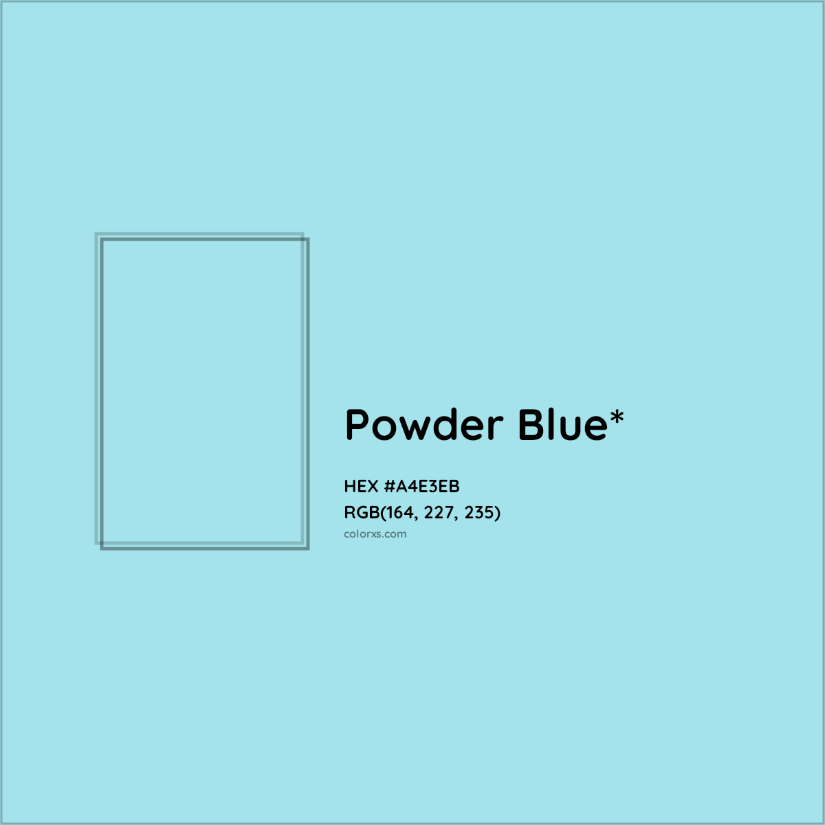 HEX #A4E3EB Color Name, Color Code, Palettes, Similar Paints, Images