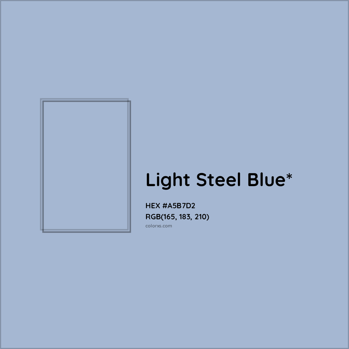 HEX #A5B7D2 Color Name, Color Code, Palettes, Similar Paints, Images