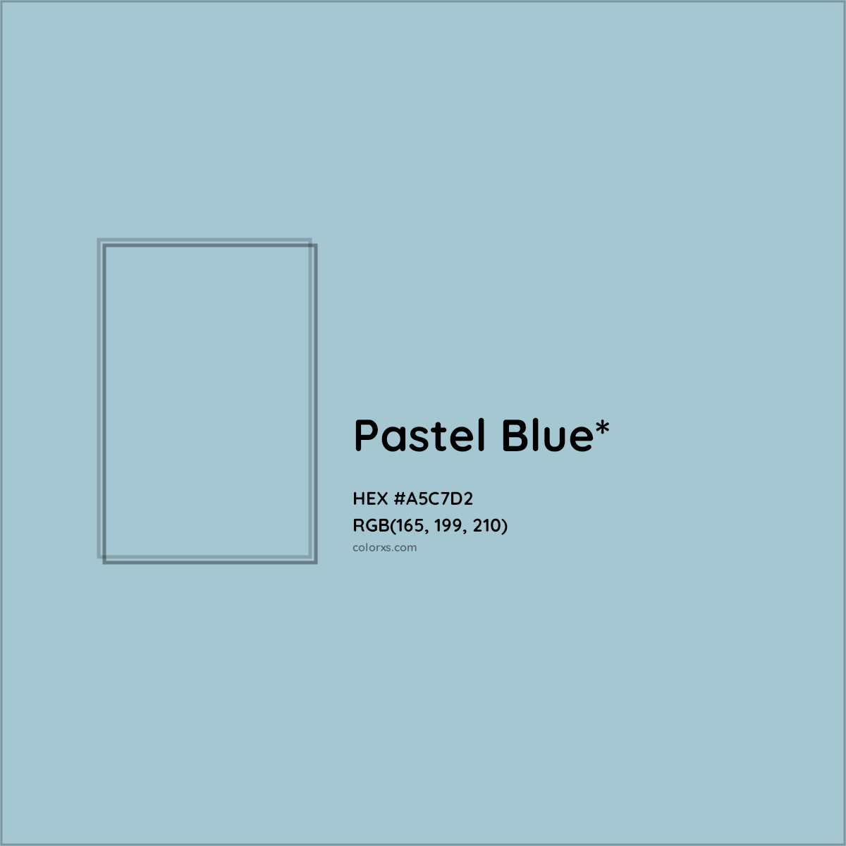 HEX #A5C7D2 Color Name, Color Code, Palettes, Similar Paints, Images