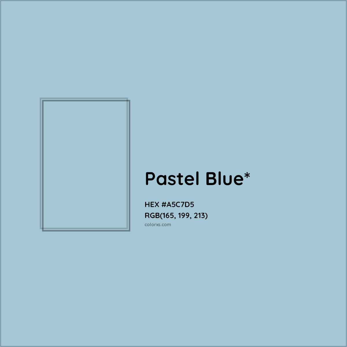 HEX #A5C7D5 Color Name, Color Code, Palettes, Similar Paints, Images