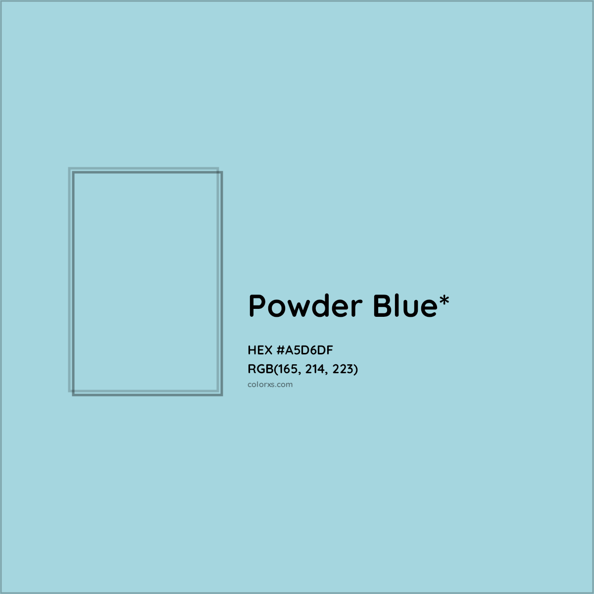 HEX #A5D6DF Color Name, Color Code, Palettes, Similar Paints, Images