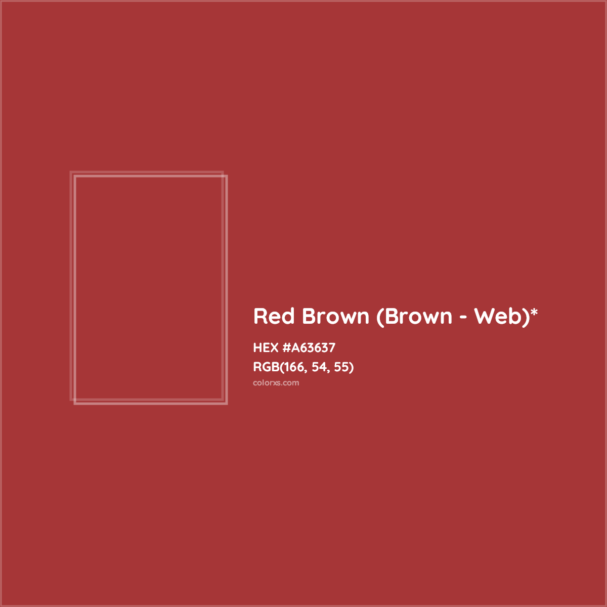 HEX #A63637 Color Name, Color Code, Palettes, Similar Paints, Images