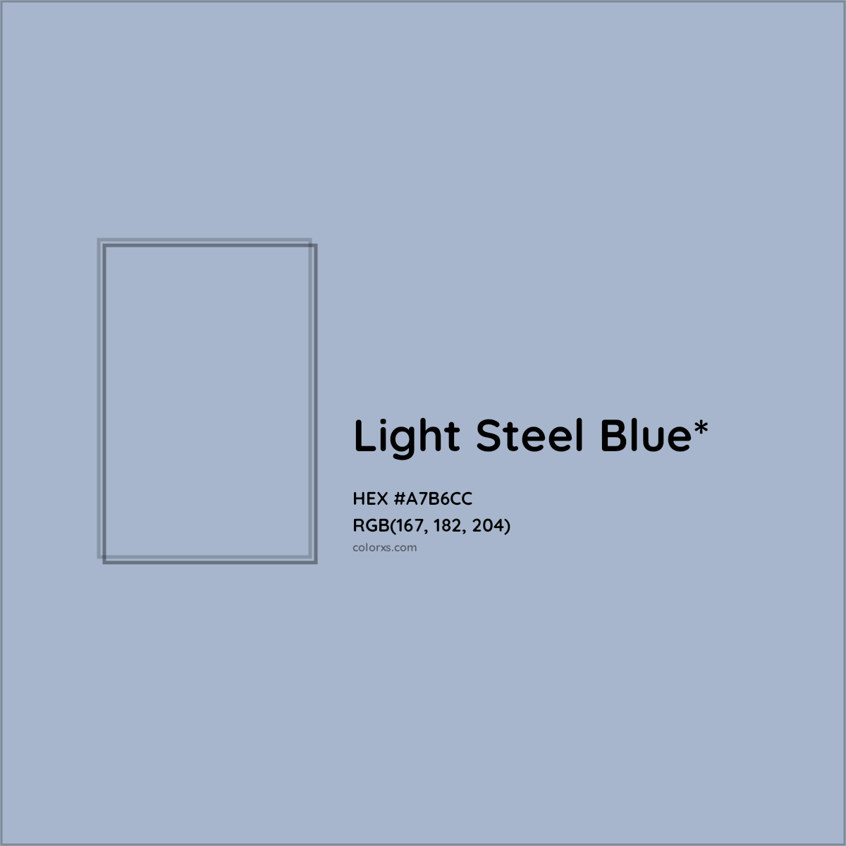 HEX #A7B6CC Color Name, Color Code, Palettes, Similar Paints, Images