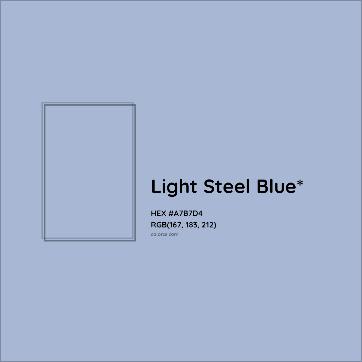 HEX #A7B7D4 Color Name, Color Code, Palettes, Similar Paints, Images