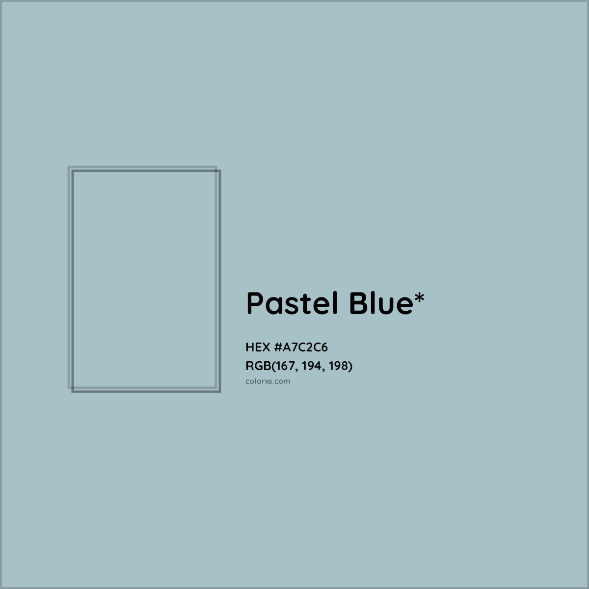 HEX #A7C2C6 Color Name, Color Code, Palettes, Similar Paints, Images