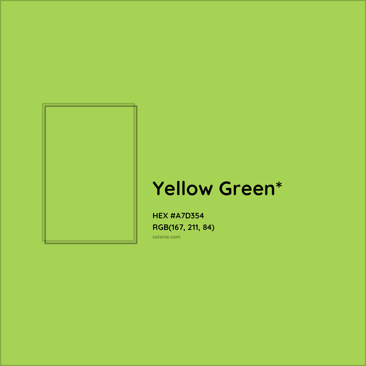 HEX #A7D354 Color Name, Color Code, Palettes, Similar Paints, Images