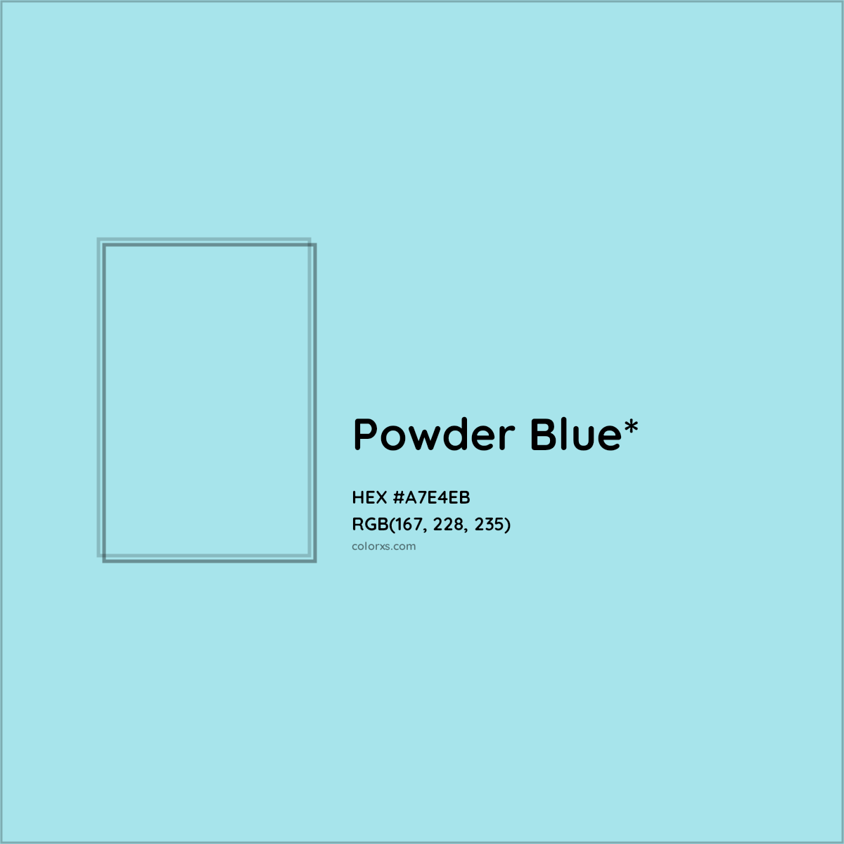 HEX #A7E4EB Color Name, Color Code, Palettes, Similar Paints, Images