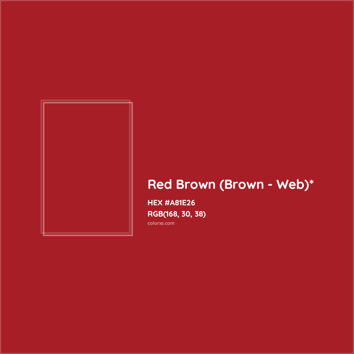 HEX #A81E26 Color Name, Color Code, Palettes, Similar Paints, Images