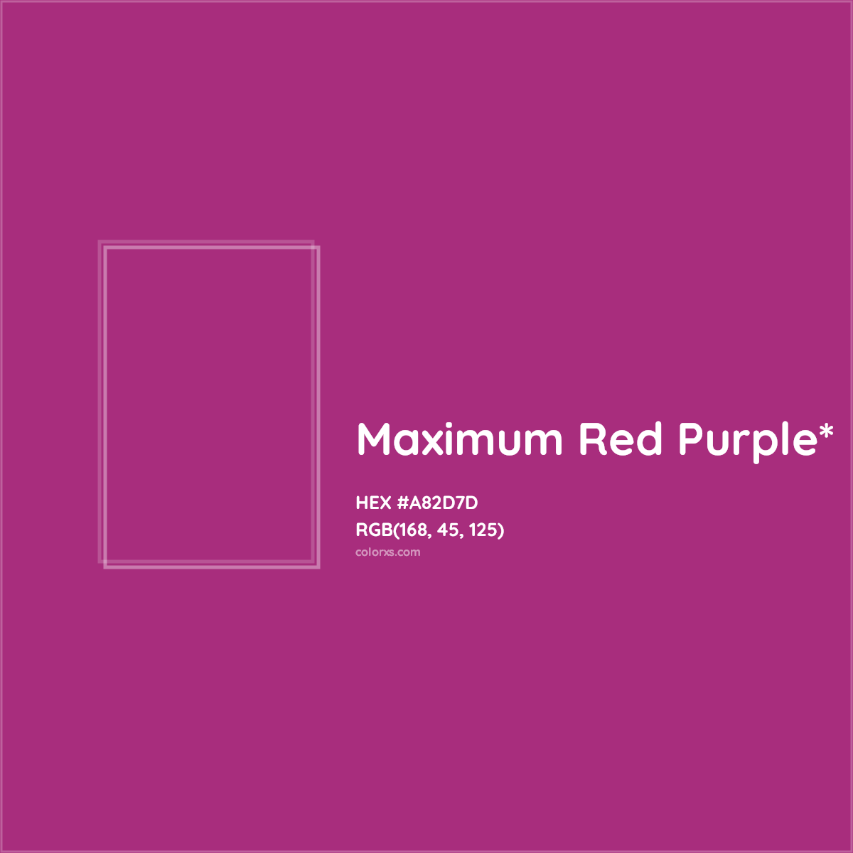 HEX #A82D7D Color Name, Color Code, Palettes, Similar Paints, Images