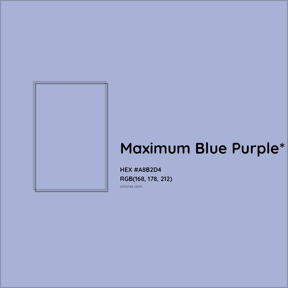 HEX #A8B2D4 Color Name, Color Code, Palettes, Similar Paints, Images