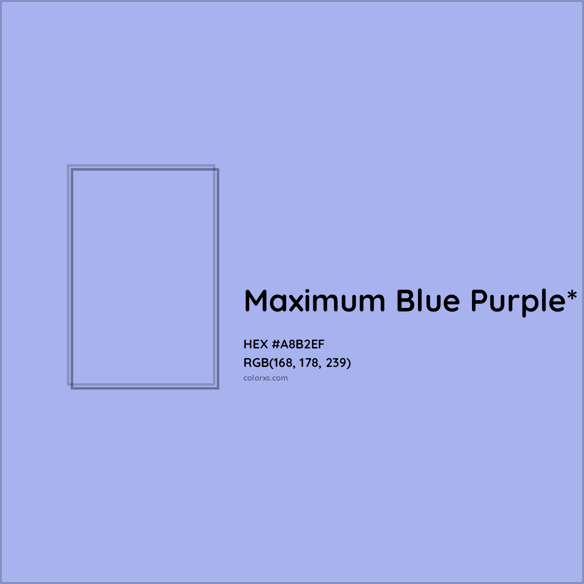 HEX #A8B2EF Color Name, Color Code, Palettes, Similar Paints, Images