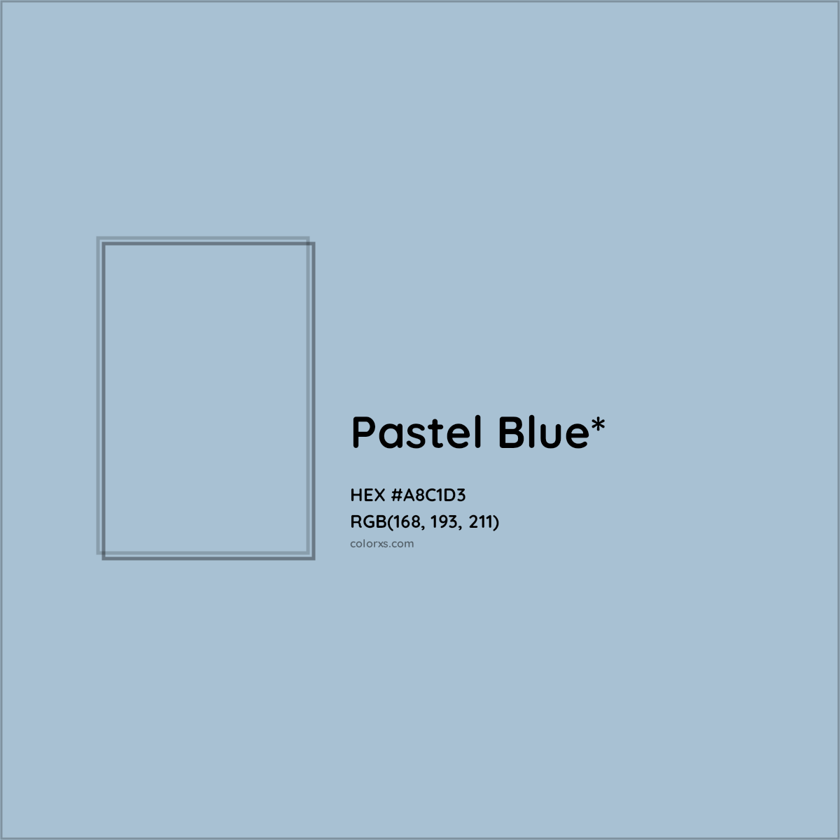 HEX #A8C1D3 Color Name, Color Code, Palettes, Similar Paints, Images