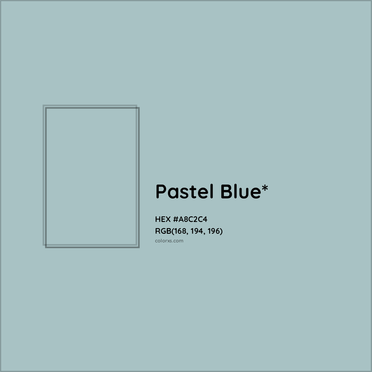 HEX #A8C2C4 Color Name, Color Code, Palettes, Similar Paints, Images