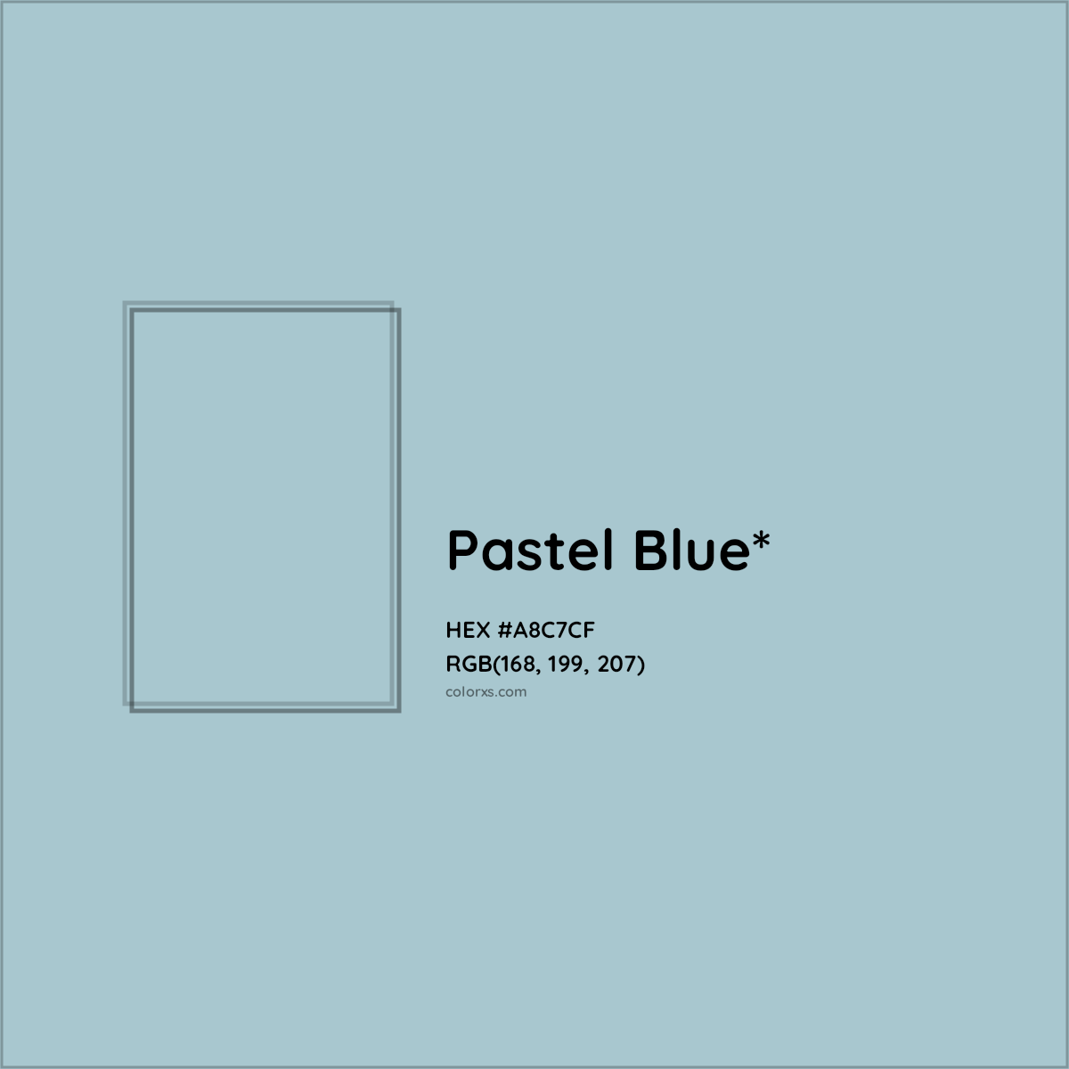 HEX #A8C7CF Color Name, Color Code, Palettes, Similar Paints, Images