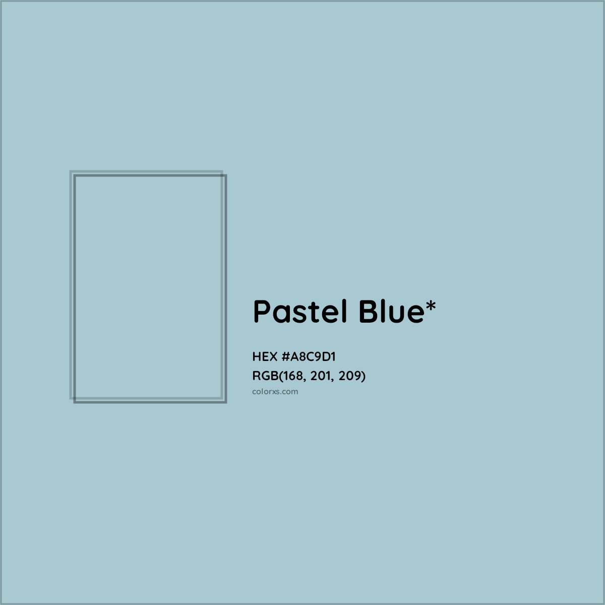 HEX #A8C9D1 Color Name, Color Code, Palettes, Similar Paints, Images