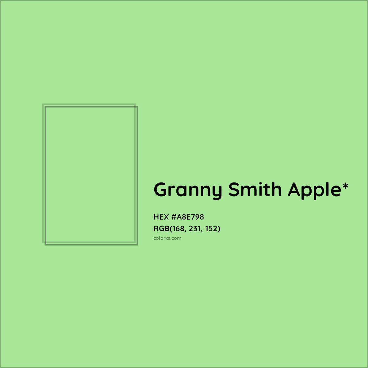 HEX #A8E798 Color Name, Color Code, Palettes, Similar Paints, Images