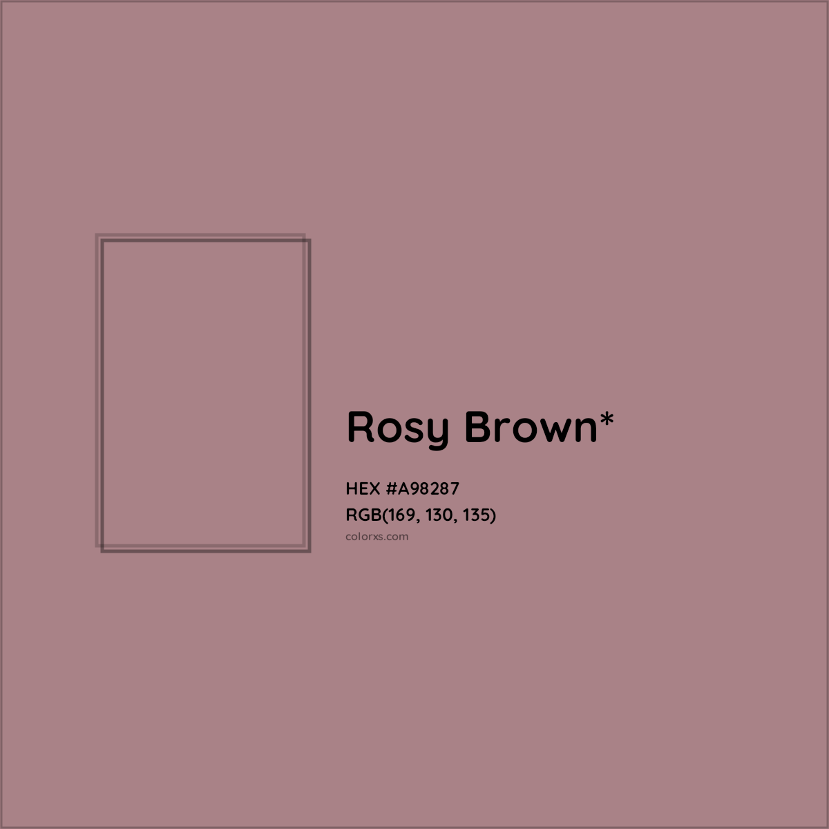 HEX #A98287 Color Name, Color Code, Palettes, Similar Paints, Images