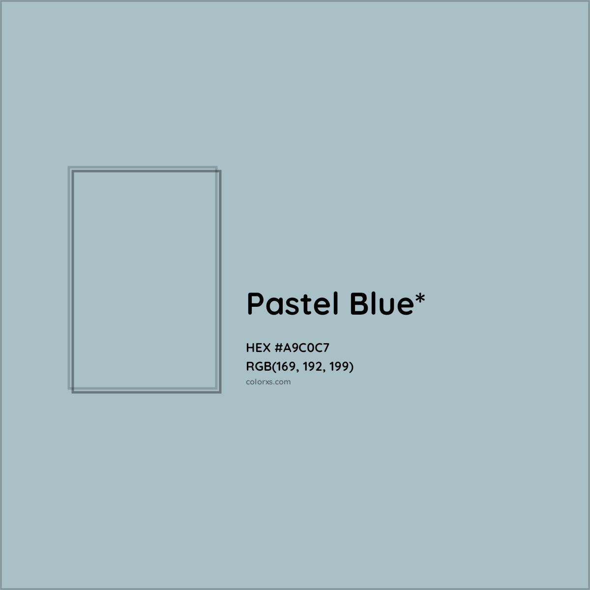 HEX #A9C0C7 Color Name, Color Code, Palettes, Similar Paints, Images