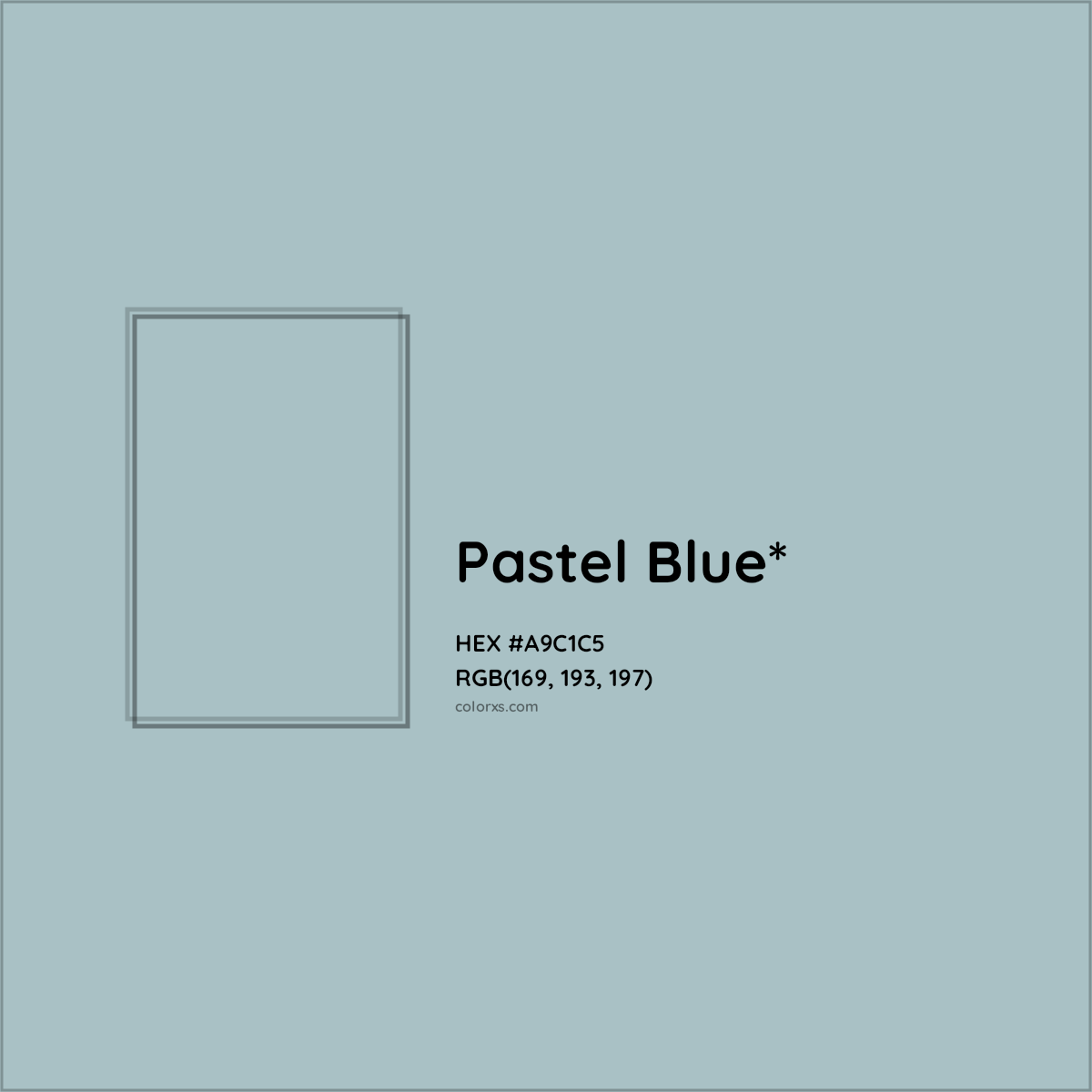 HEX #A9C1C5 Color Name, Color Code, Palettes, Similar Paints, Images