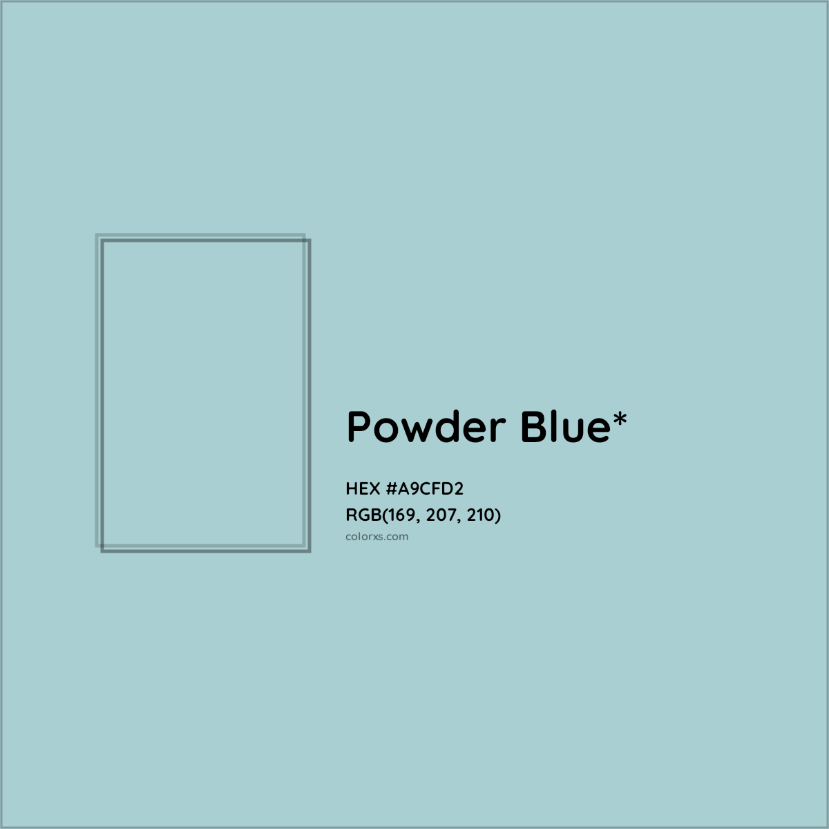 HEX #A9CFD2 Color Name, Color Code, Palettes, Similar Paints, Images