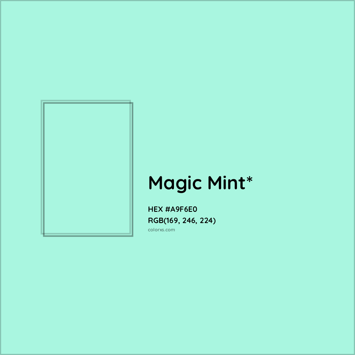 HEX #A9F6E0 Color Name, Color Code, Palettes, Similar Paints, Images