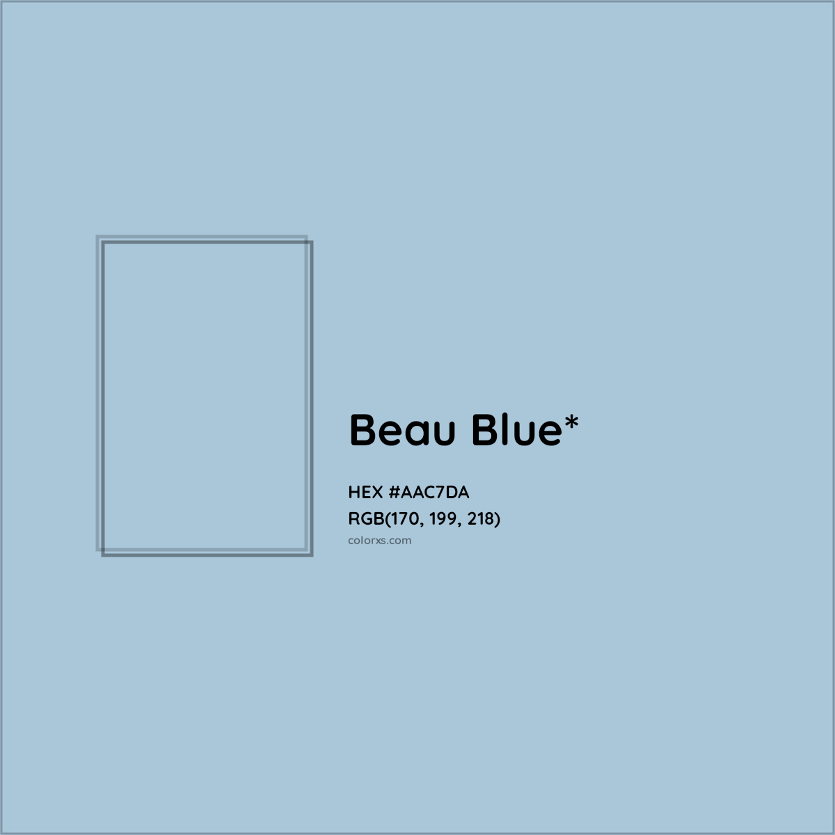 HEX #AAC7DA Color Name, Color Code, Palettes, Similar Paints, Images