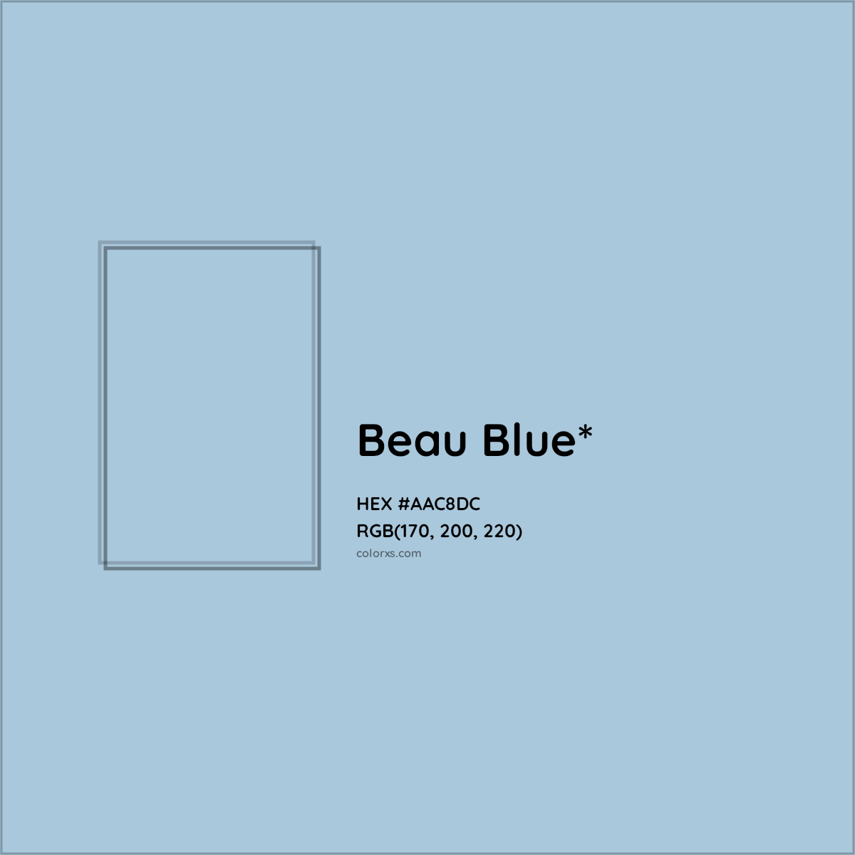 HEX #AAC8DC Color Name, Color Code, Palettes, Similar Paints, Images