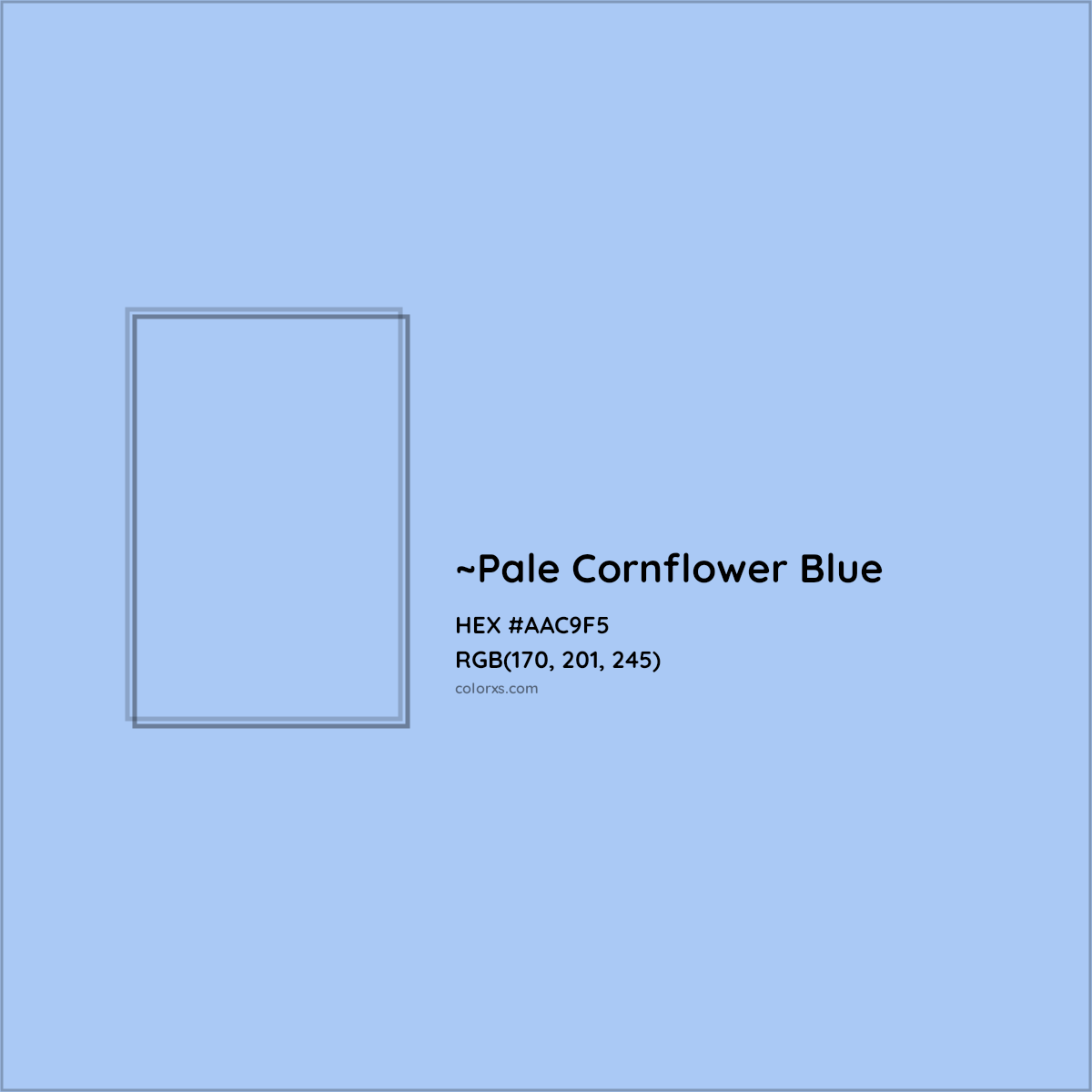 HEX #AAC9F5 Color Name, Color Code, Palettes, Similar Paints, Images