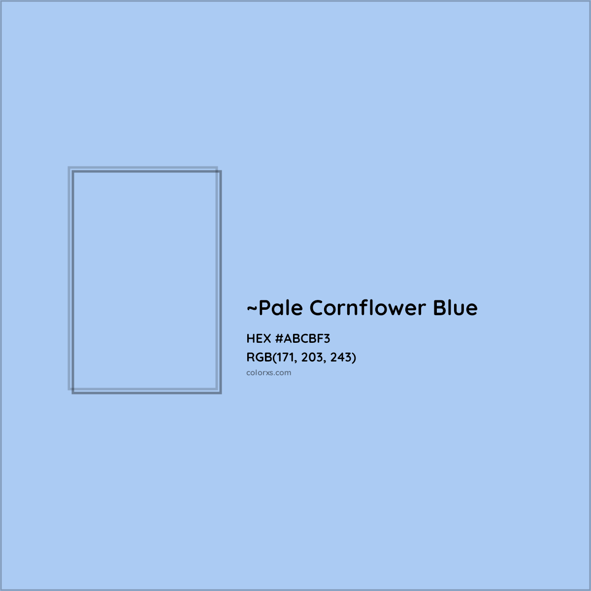 HEX #ABCBF3 Color Name, Color Code, Palettes, Similar Paints, Images