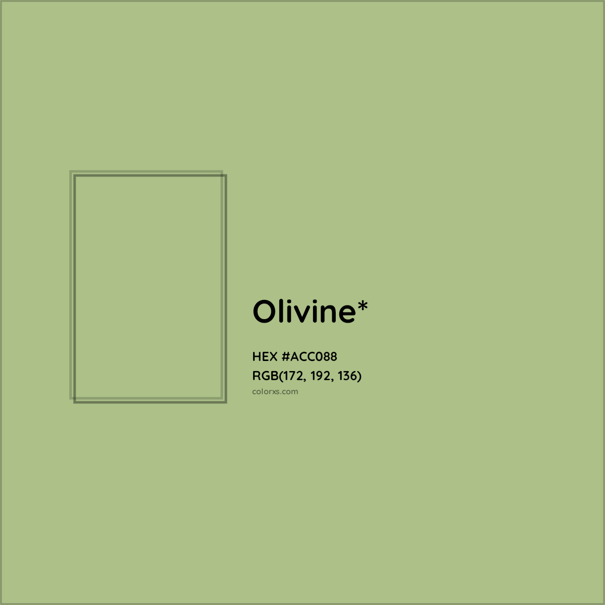 HEX #ACC088 Color Name, Color Code, Palettes, Similar Paints, Images