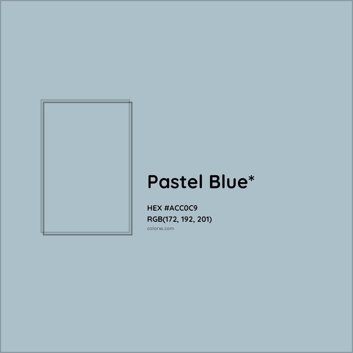 HEX #ACC0C9 Color Name, Color Code, Palettes, Similar Paints, Images