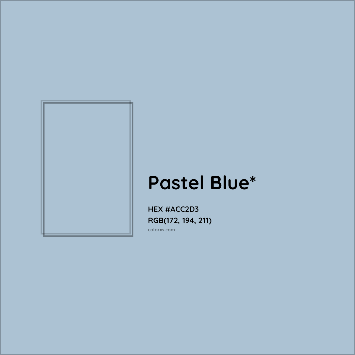 HEX #ACC2D3 Color Name, Color Code, Palettes, Similar Paints, Images