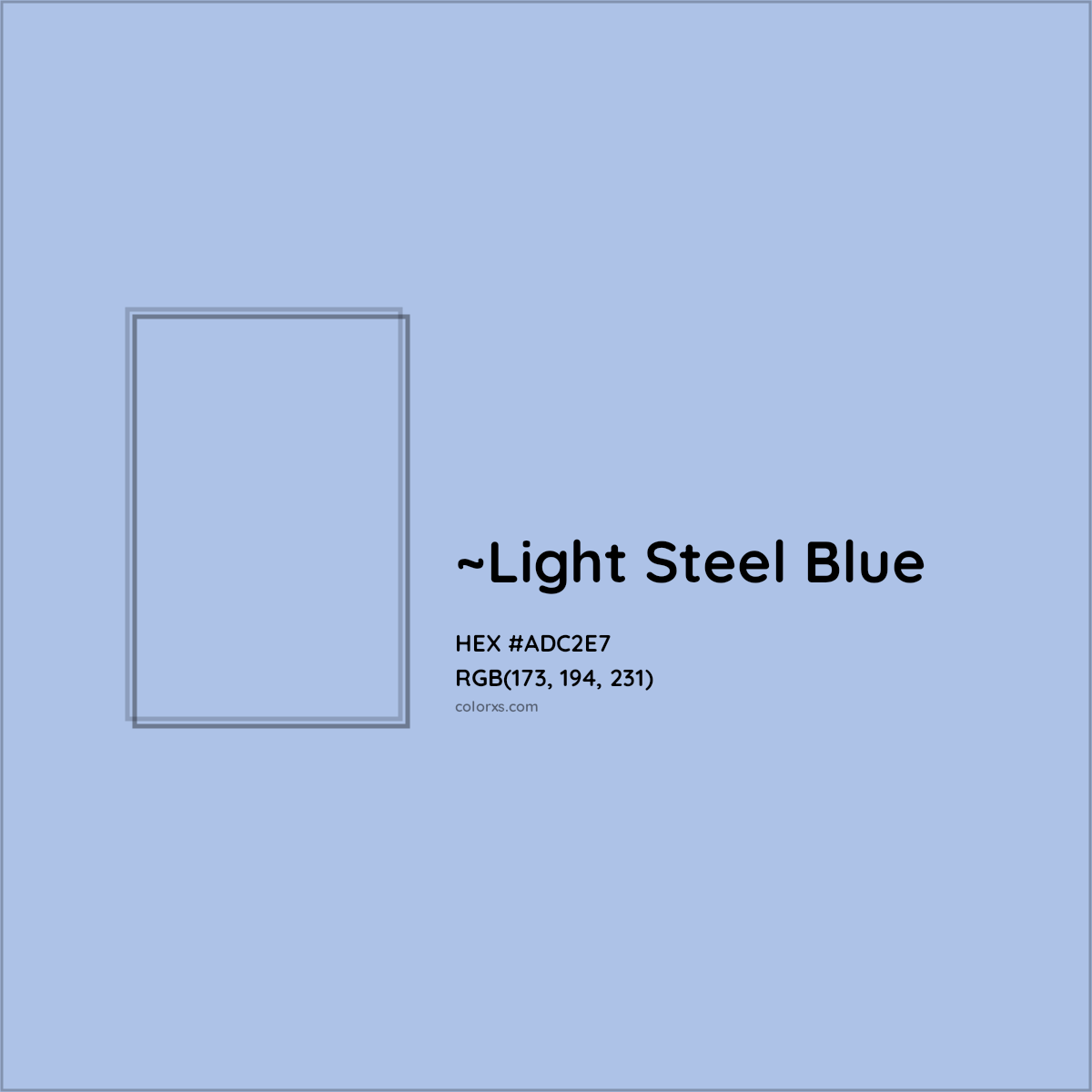 HEX #ADC2E7 Color Name, Color Code, Palettes, Similar Paints, Images