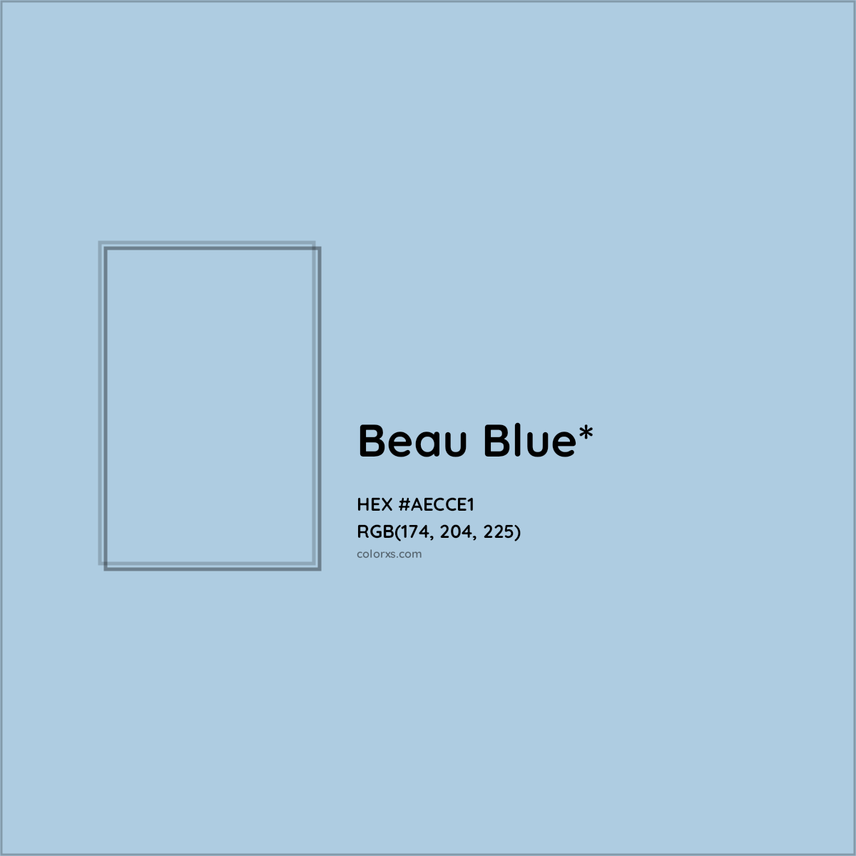 HEX #AECCE1 Color Name, Color Code, Palettes, Similar Paints, Images