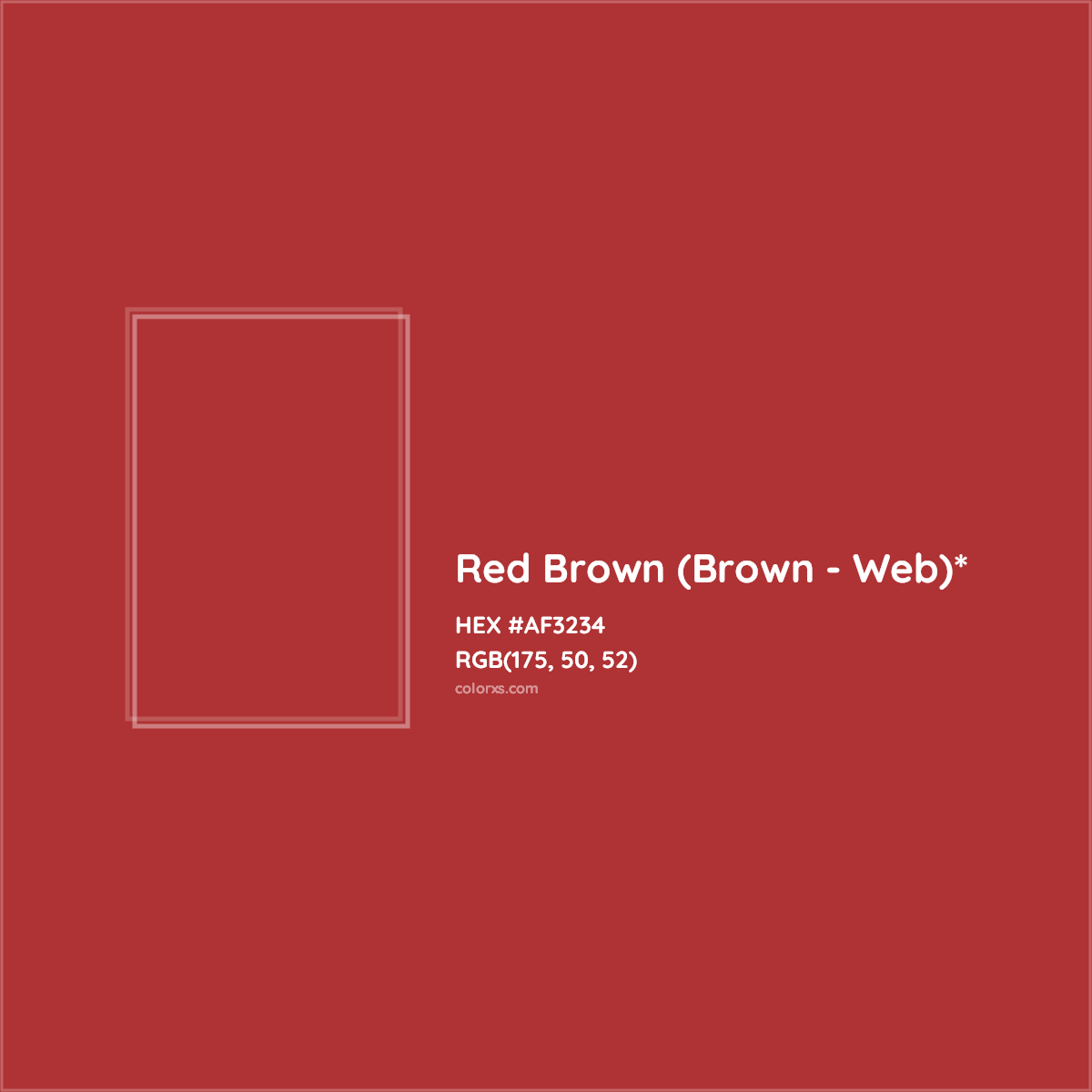 HEX #AF3234 Color Name, Color Code, Palettes, Similar Paints, Images