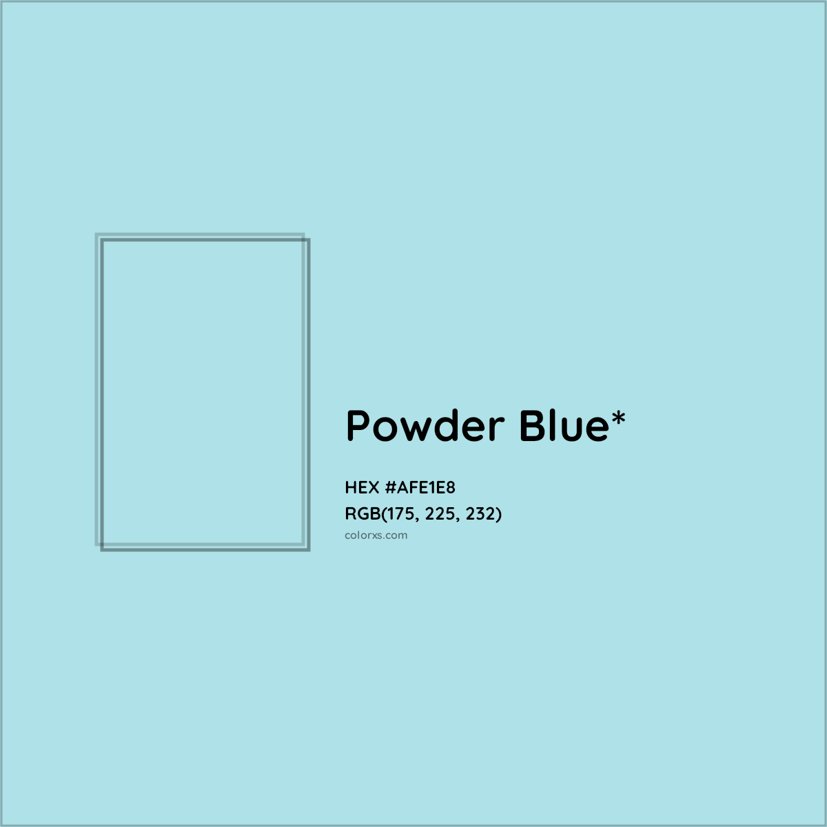 HEX #AFE1E8 Color Name, Color Code, Palettes, Similar Paints, Images