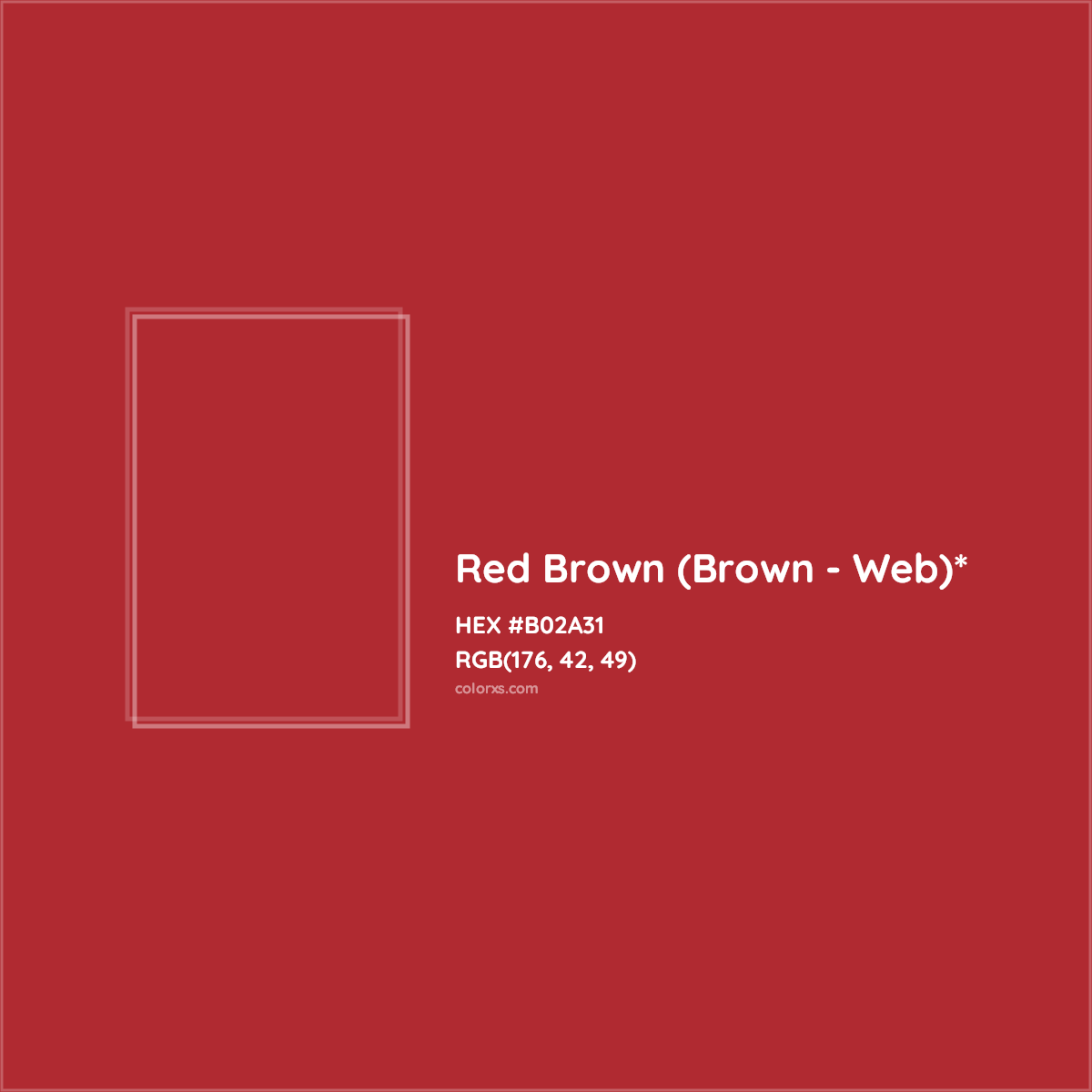 HEX #B02A31 Color Name, Color Code, Palettes, Similar Paints, Images