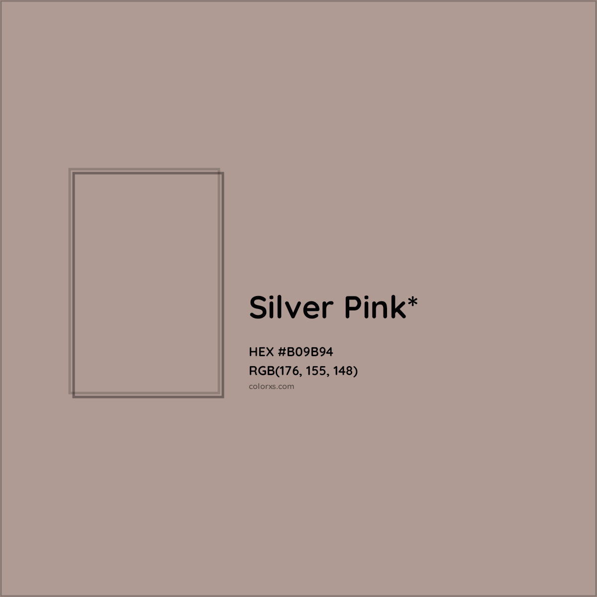 HEX #B09B94 Color Name, Color Code, Palettes, Similar Paints, Images