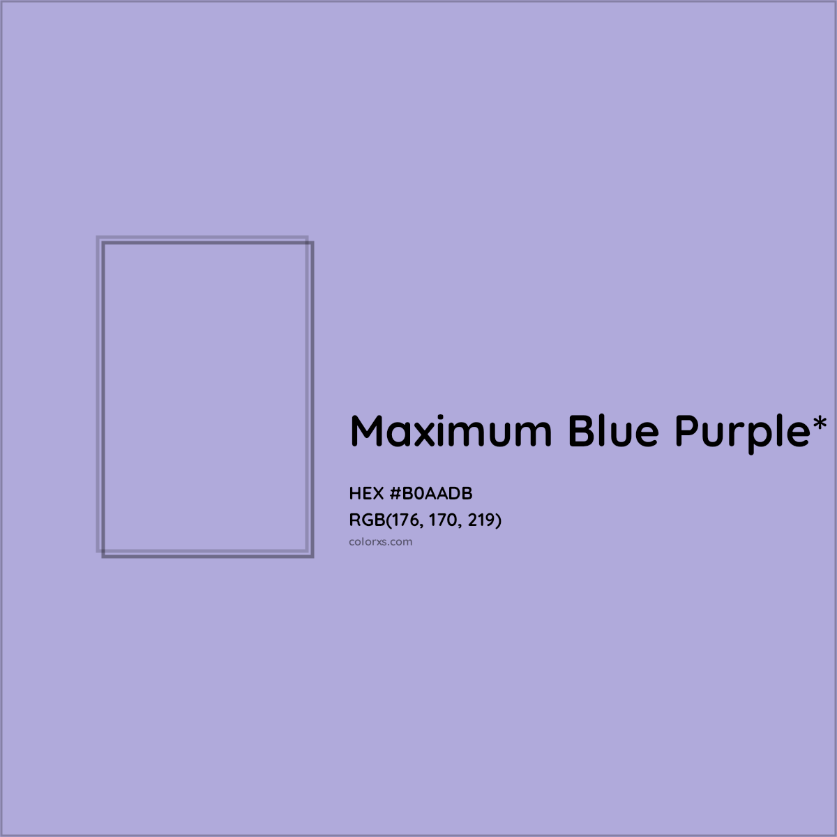 HEX #B0AADB Color Name, Color Code, Palettes, Similar Paints, Images