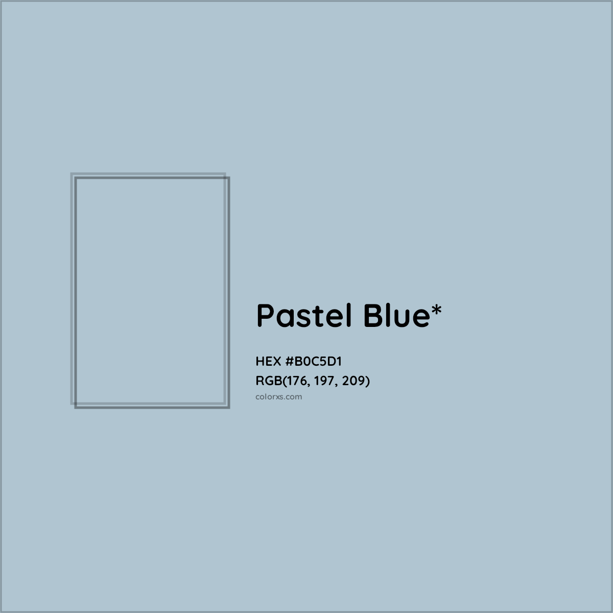 HEX #B0C5D1 Color Name, Color Code, Palettes, Similar Paints, Images