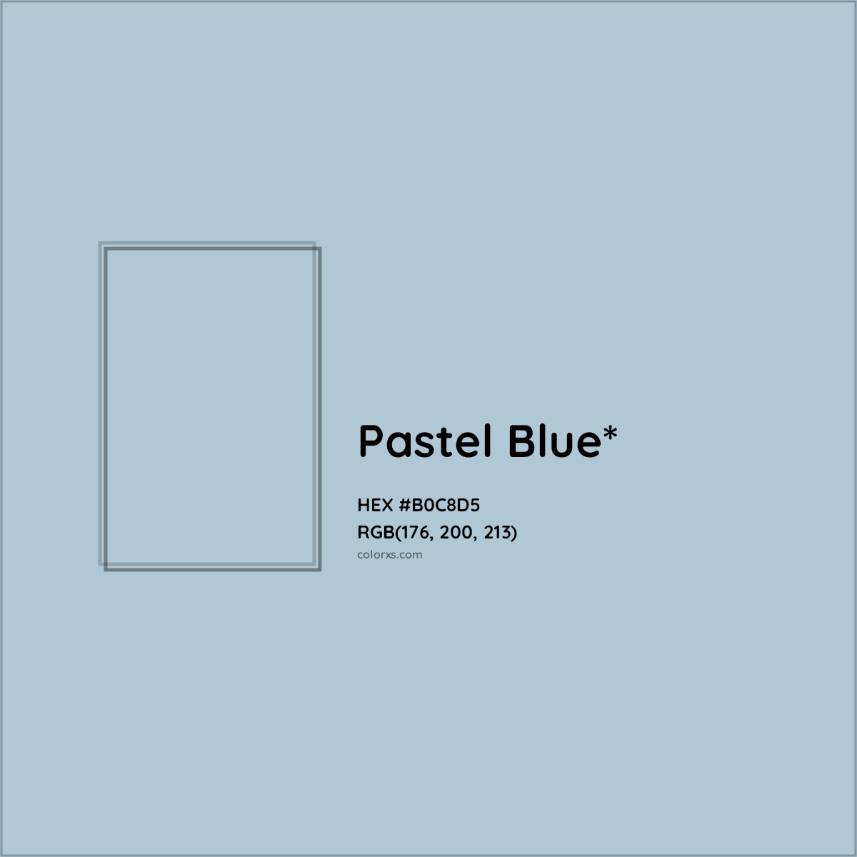 HEX #B0C8D5 Color Name, Color Code, Palettes, Similar Paints, Images