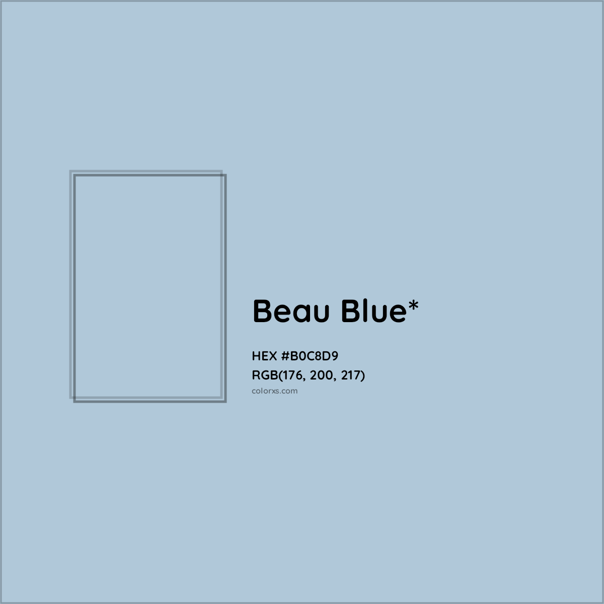 HEX #B0C8D9 Color Name, Color Code, Palettes, Similar Paints, Images