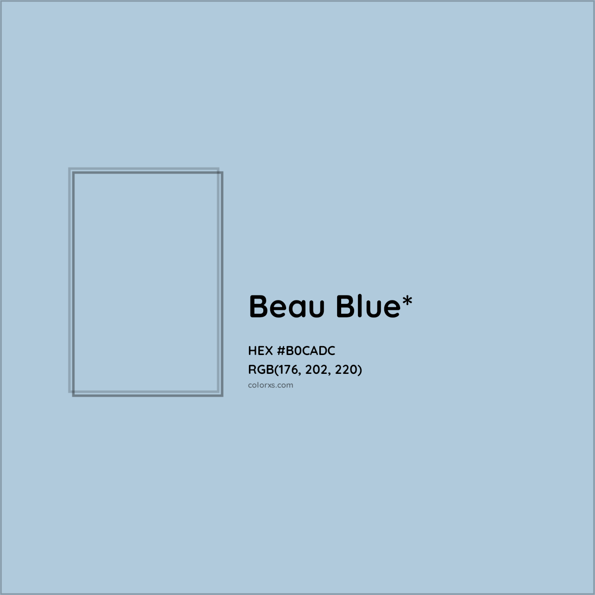 HEX #B0CADC Color Name, Color Code, Palettes, Similar Paints, Images