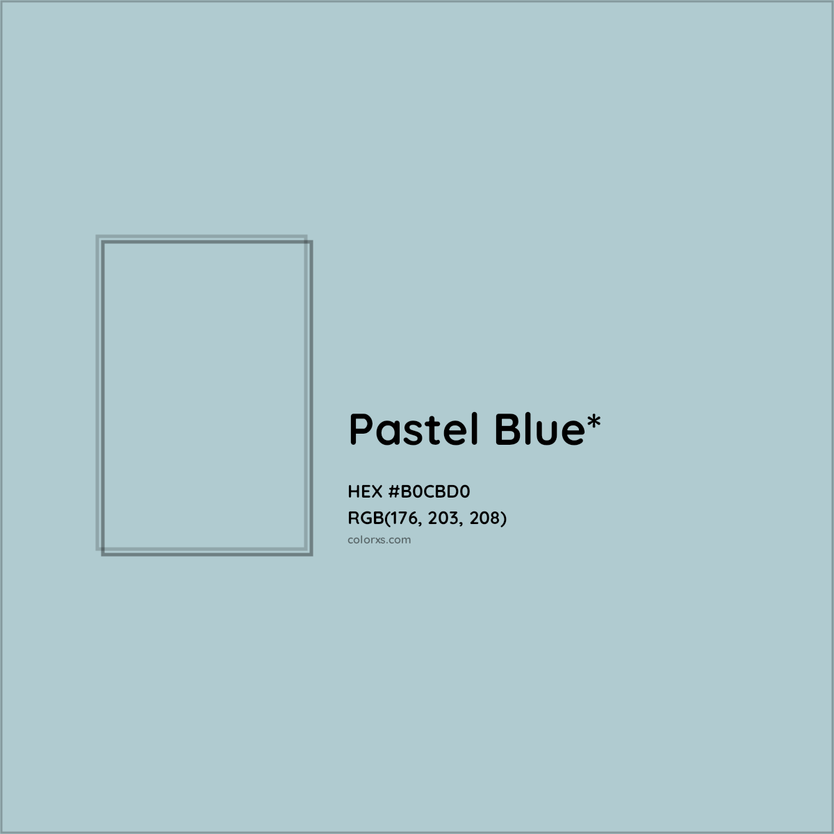 HEX #B0CBD0 Color Name, Color Code, Palettes, Similar Paints, Images