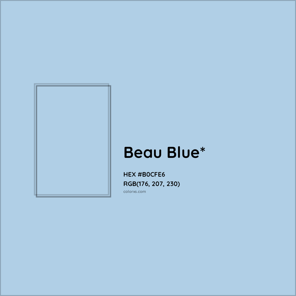 HEX #B0CFE6 Color Name, Color Code, Palettes, Similar Paints, Images