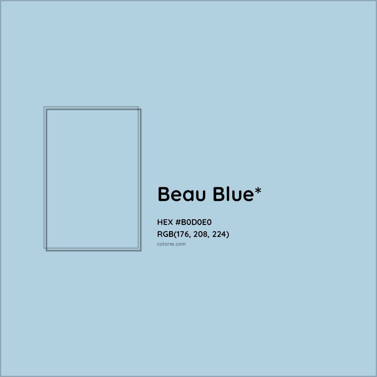 HEX #B0D0E0 Color Name, Color Code, Palettes, Similar Paints, Images